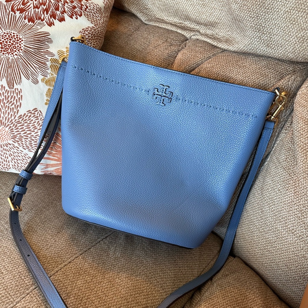 Tory Burch Blue Leather Shoulder Bag